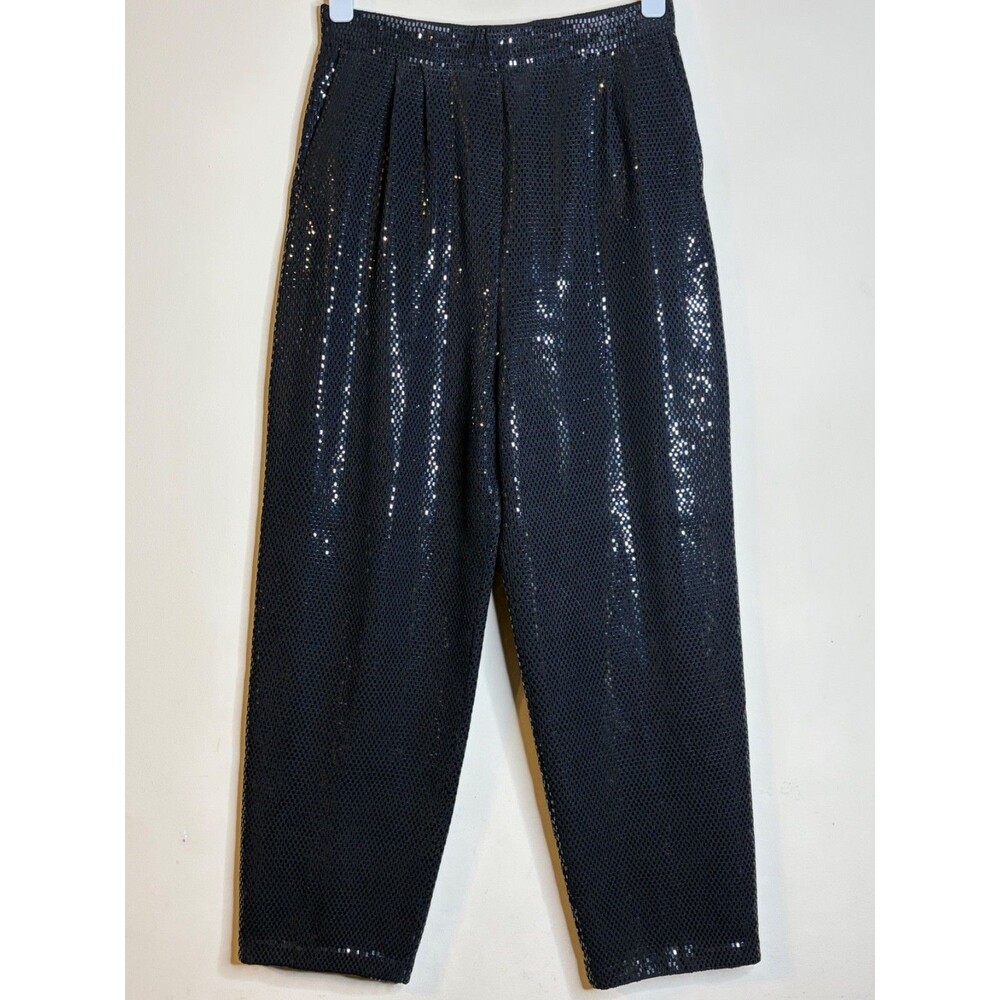 St. John Evening By Marie Gray Sequin Black Pants Size 10